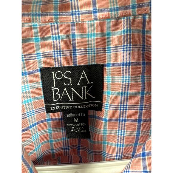JOS A BANK Mens Executive Collection Tailored Fit Check Button Shirt Size Medium - Picture 3 of 4